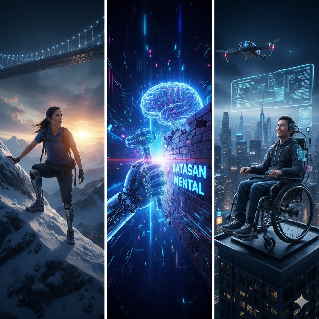 Setiap individu memiliki batasan masing-masing. Mungkin bukan berupa disabilitas fisik yang terlihat, melainkan berupa rasa takut, kemalasan, atau trauma yang menghambat pertumbuhan.